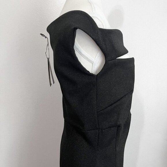 NWT CHIARA BONI REBECCA SUGAR LUREX BLACK METALLIC CUT OUT JUMPSUIT - Picture 7 of 14